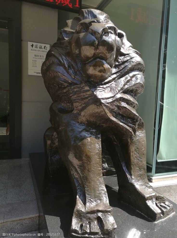 石狮不锈钢名人雕塑 图行天下