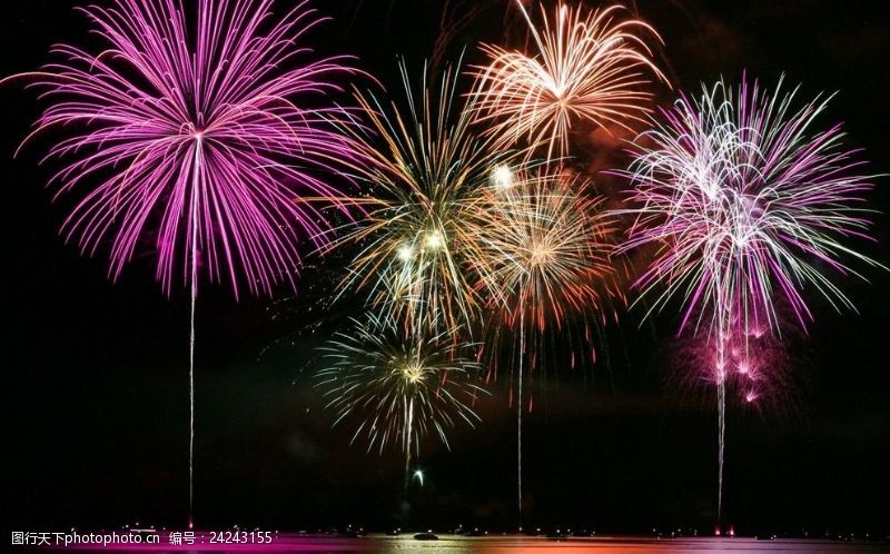 大型烟花表演图片素材