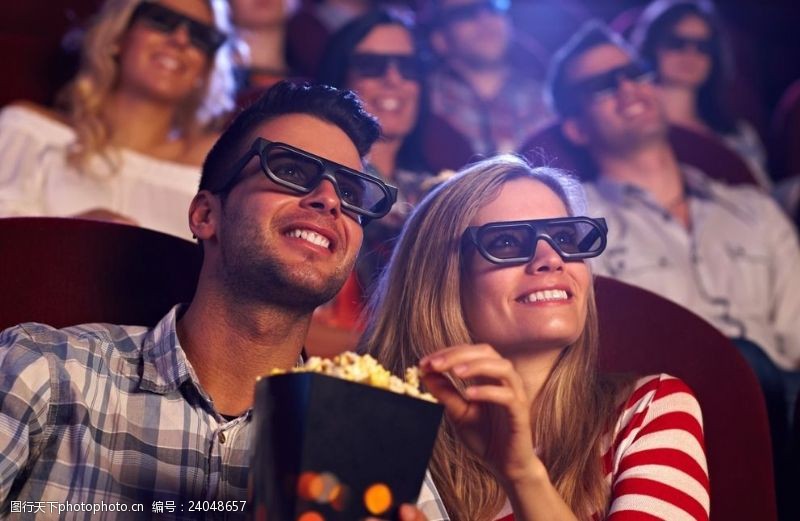 开心看电影图片素材