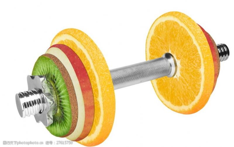 创意柠檬广告创意减肥健身哑铃
