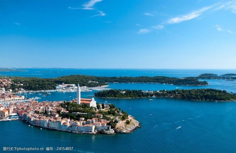 克罗地亚旅游景点克罗地亚某半岛俯瞰