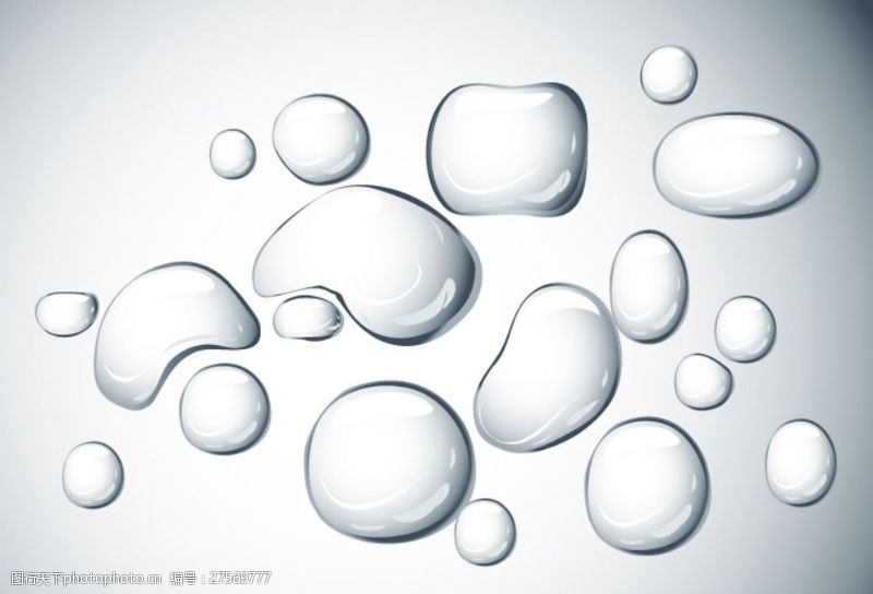 液体透明水滴背景矢量素材