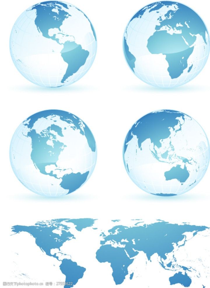 科技地球蓝色地球和世界地图