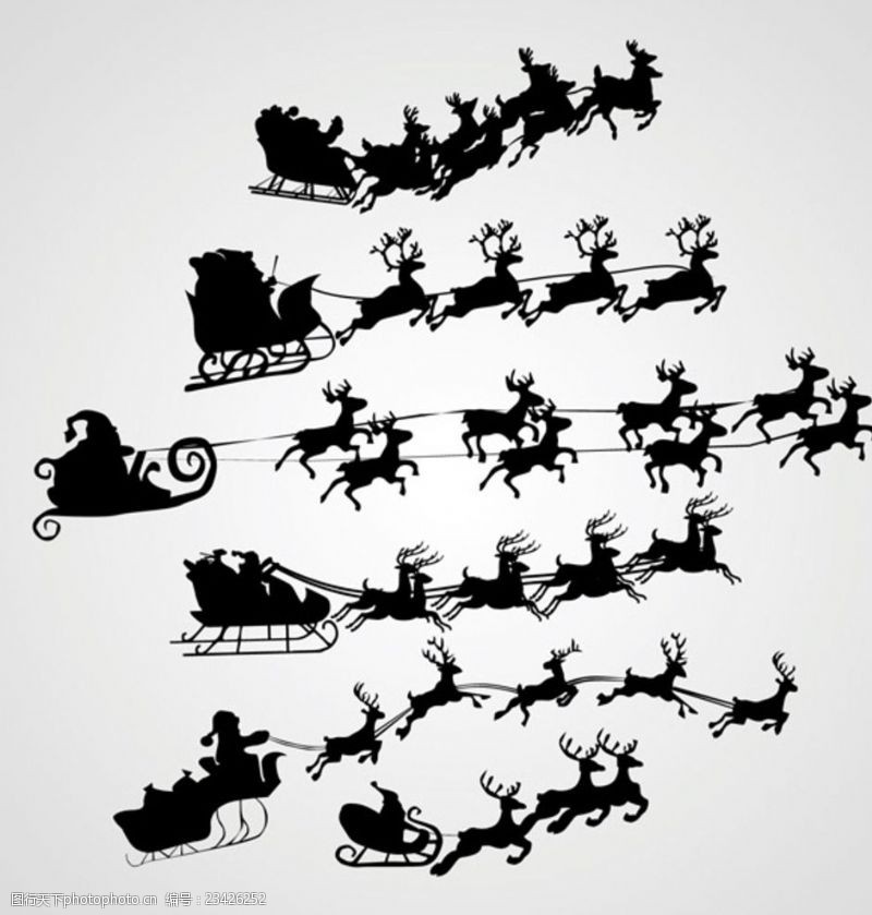 圣诞老人鹿车多款麋鹿圣诞老人