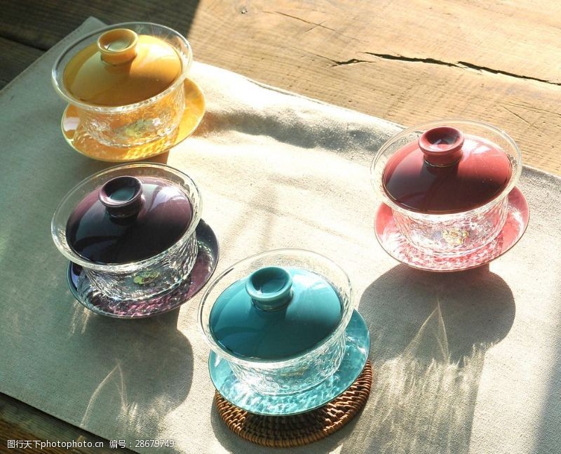 陶瓷碗玻璃盖碗陶瓷茶具时尚茶具
