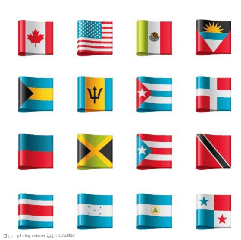 联合国矢量国旗图标