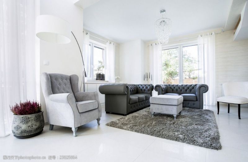 室内设计高清图片客厅房间里的高档沙发摄影高清图