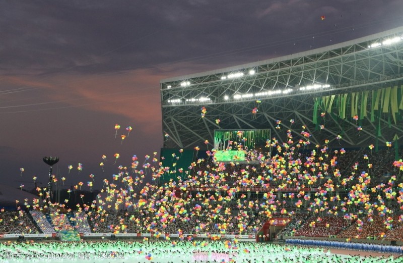 奥运会开幕式腾飞的气球