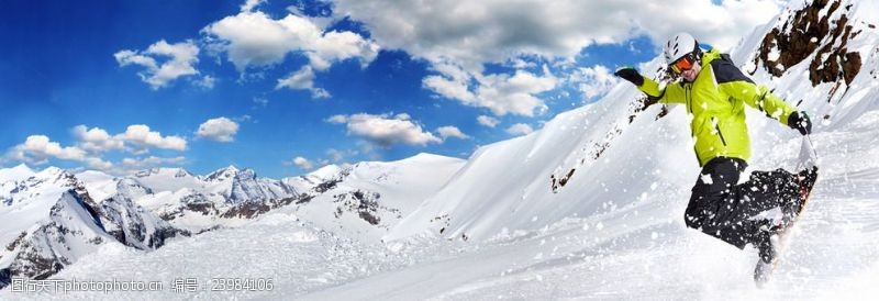 滑雪运动滑雪的运动员高清摄影