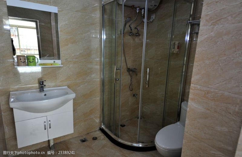 客房标准效果图酒店浴室