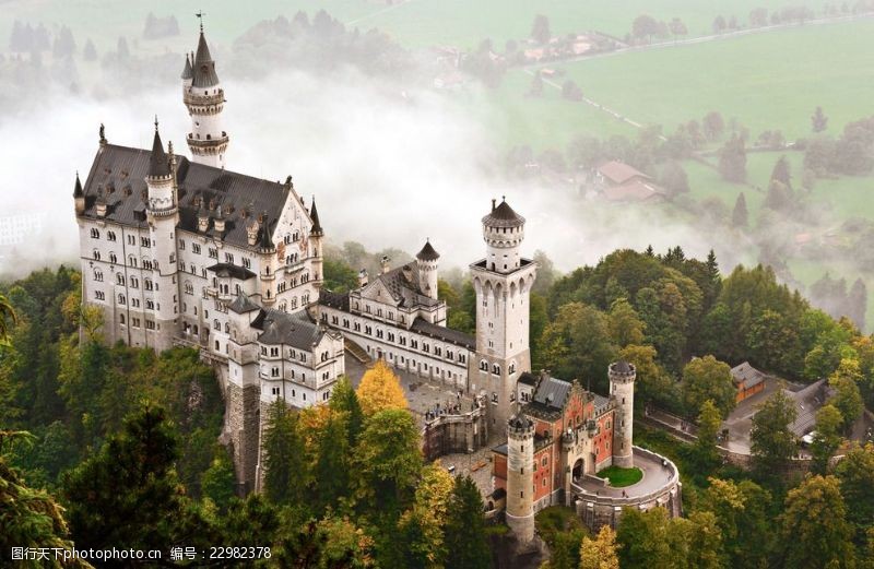 老鹅德国城堡风景