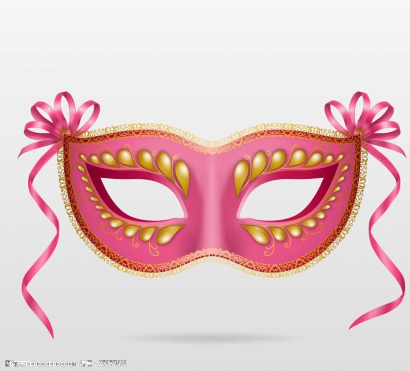 皇冠粉色面具