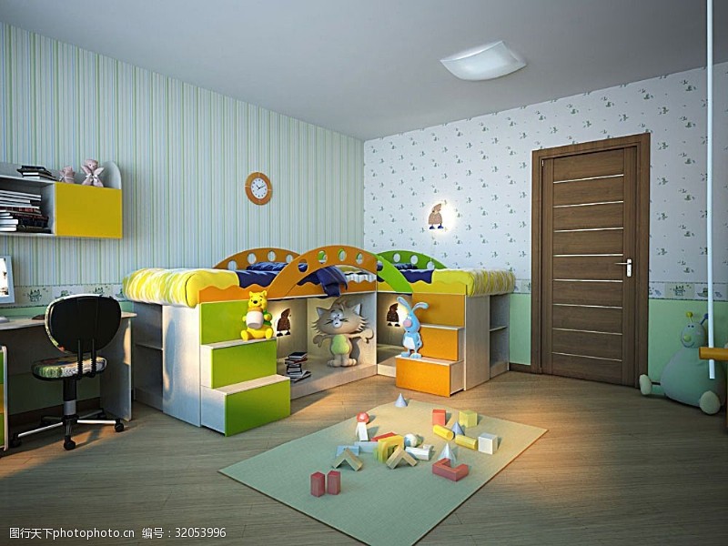 童装下载儿童卧室室内装修设计效果图