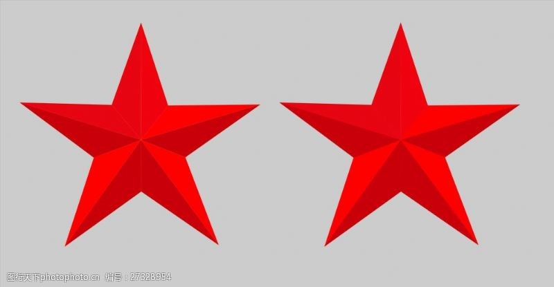 红色五角星3d立体