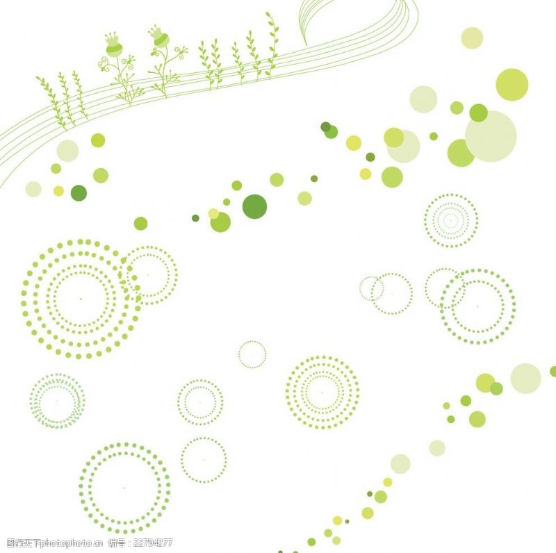 抽象圆圈绿色圆圈装饰素材