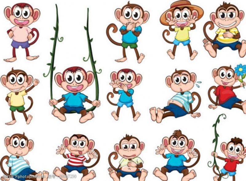 男童印花猴子