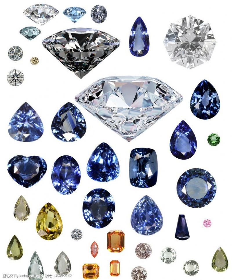 锆石珠宝修图钻石素材PSD分层
