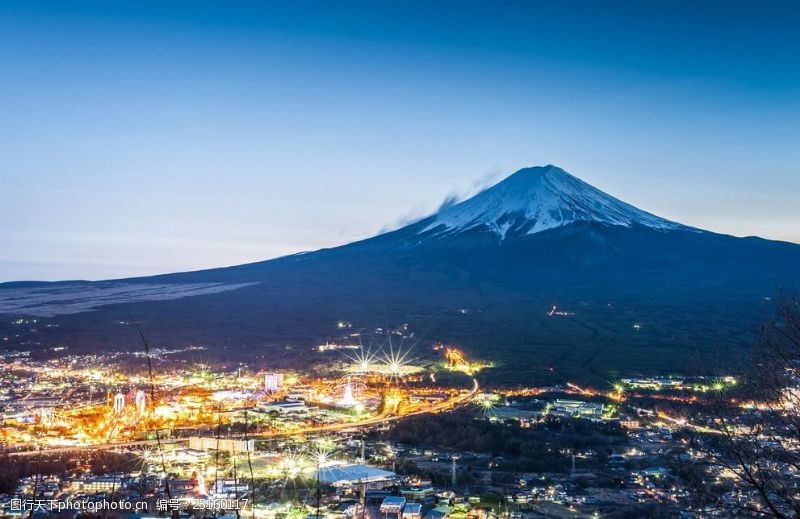 城市名片东京富士山夜景高清大图