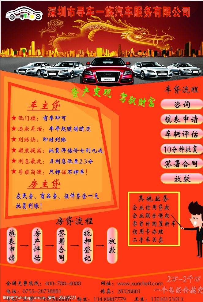 金融展架汽车贷款