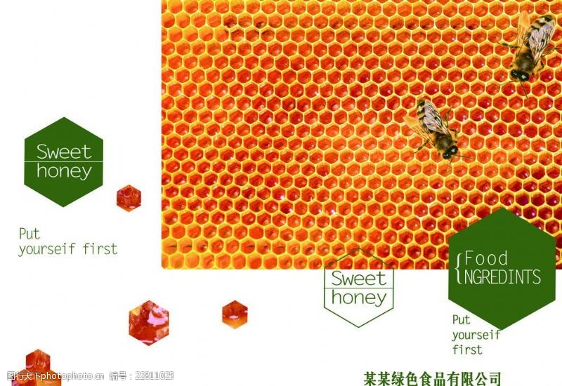 蜂蜜产品时尚蜂蜜农副产品画册版式设计