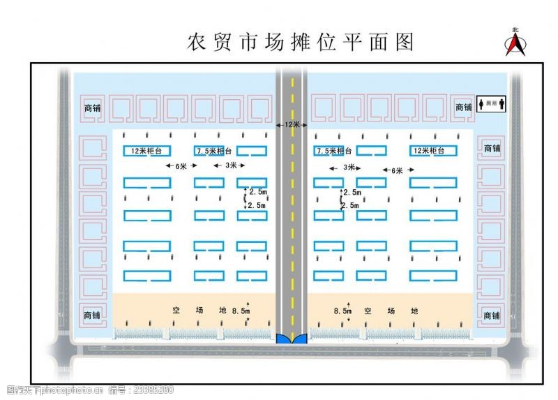 摊位平面图平面图农贸市场摊位图乡镇