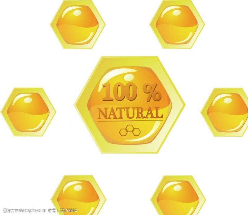 蜜蜂主题蜂蜜素材标签