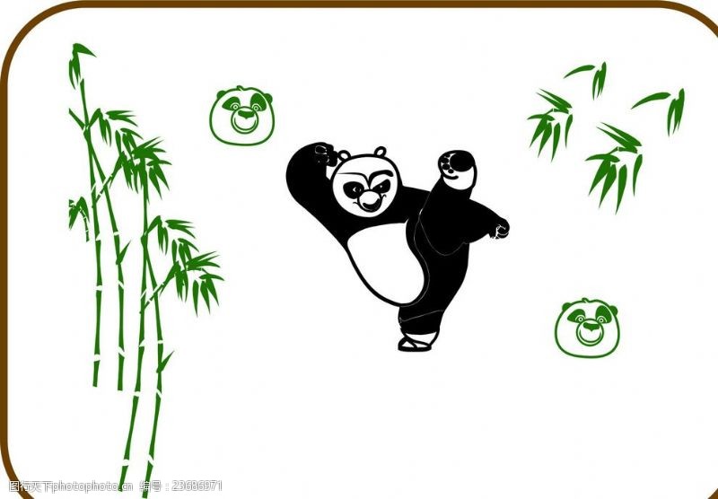 卡通熊猫功夫熊猫