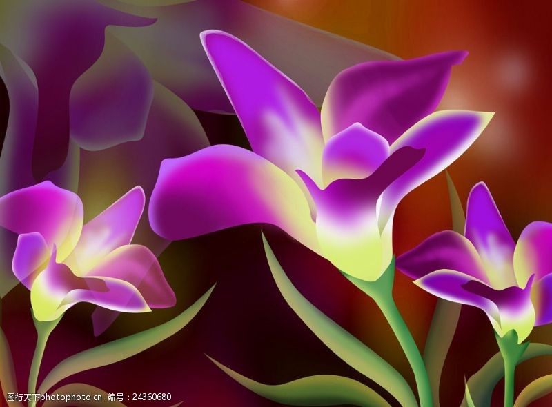 手绘紫色花图片免费下载 手绘紫色花素材 手绘紫色花模板 图行天下素材网