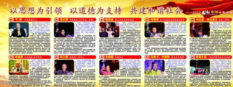 中学宣传栏感动中国人物简介专栏
