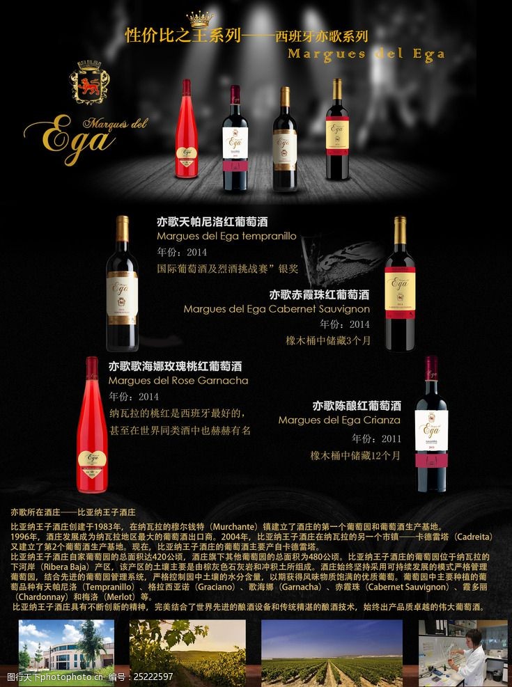 红酒宣传海报葡萄酒宣传海报