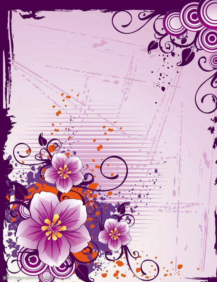 时尚酒吧背景紫色矢量花纹背景底纹