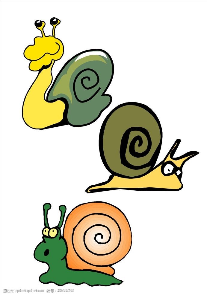 卡通小牛蜗牛