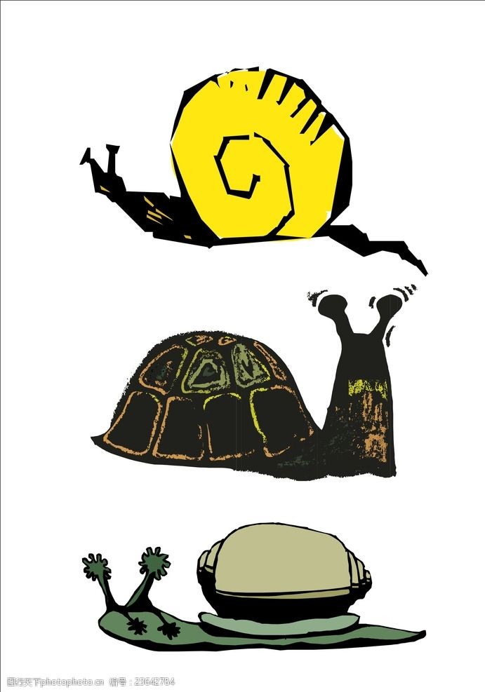 卡通小牛蜗牛