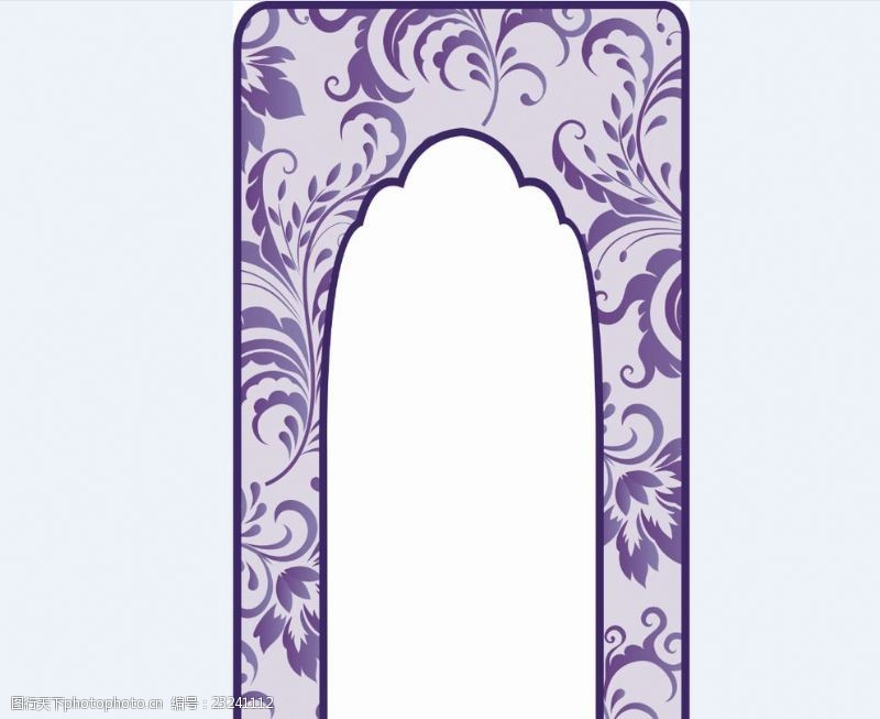 紫色舞台背景婚礼拱门