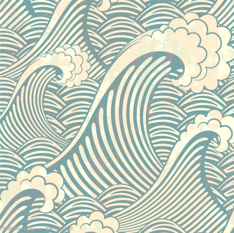 日本图腾海浪