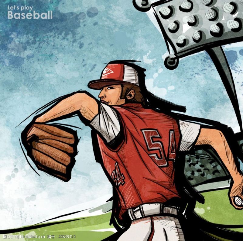 棒球运动员漫画棒球体育运动