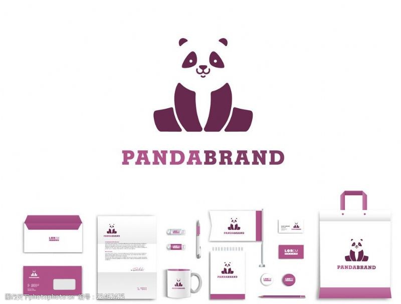 创意手提袋熊猫logo