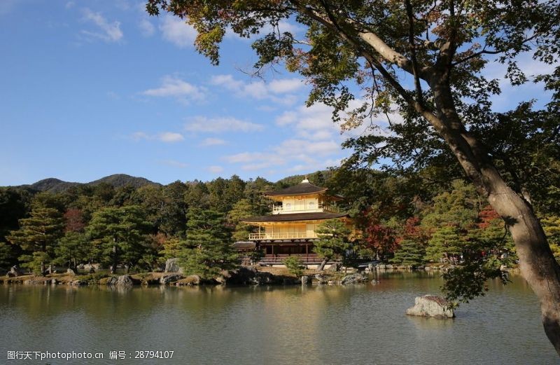 樱花旅游日本京都金阁寺