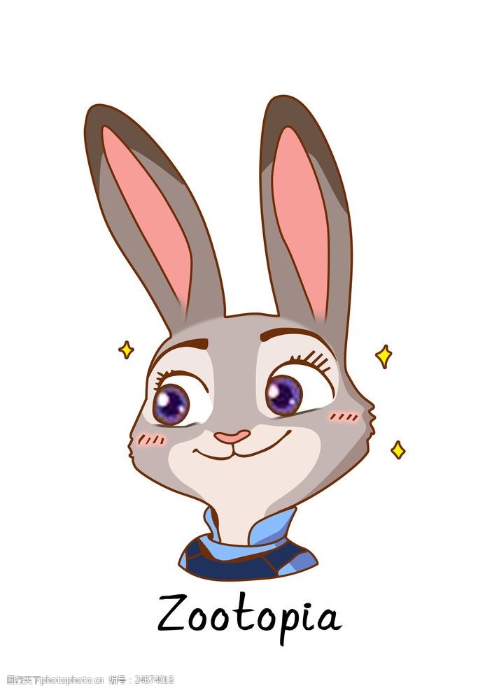 卡通兔子疯狂动物城兔子朱迪