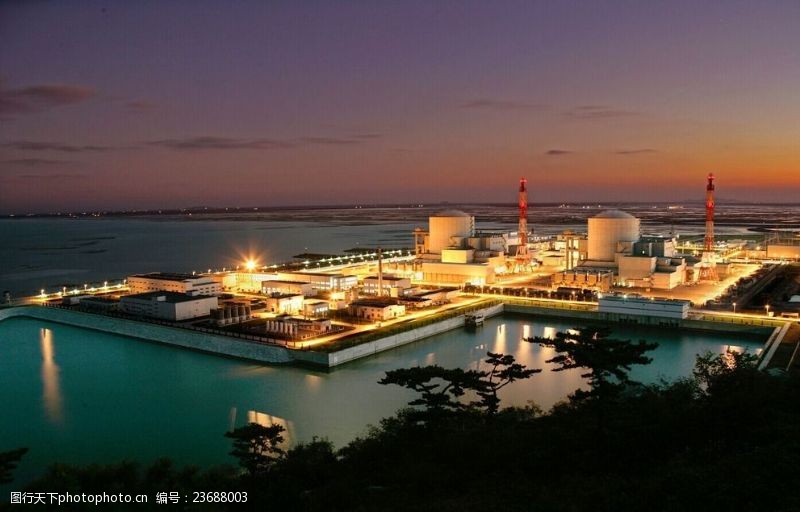 核能田湾核电站夜景