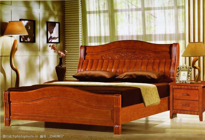 室内设计高清图片实木床