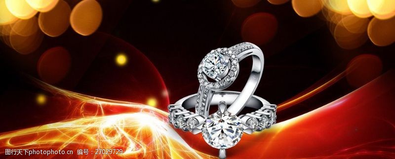 珠宝招贴画戒指设计宣传