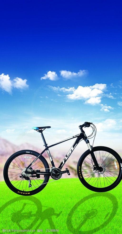 山地自行车x展架自行车海报