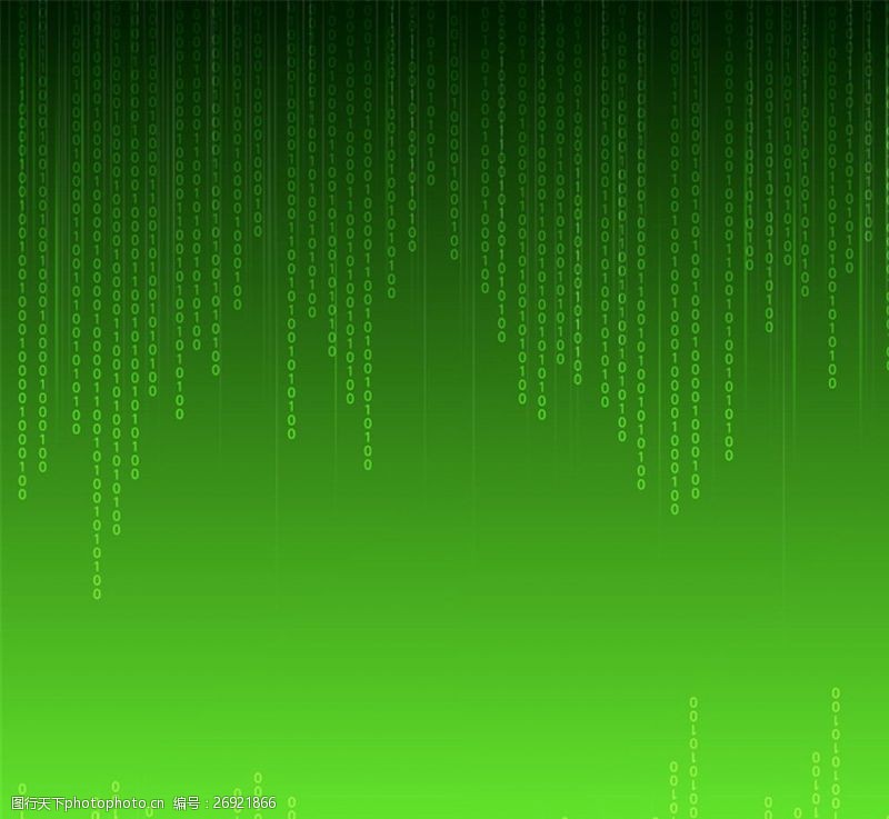二进制背景绿色黑客数字背景矢量素材