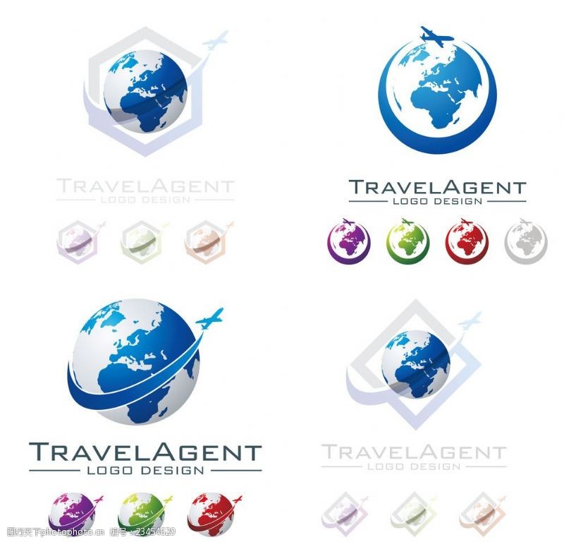 旅行社广告环球飞行logo