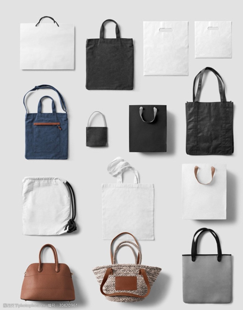 手提袋设计各种包包样机