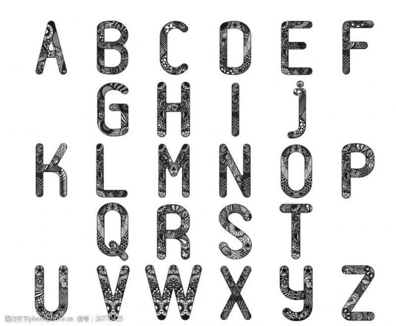 26个大写字母字母设计