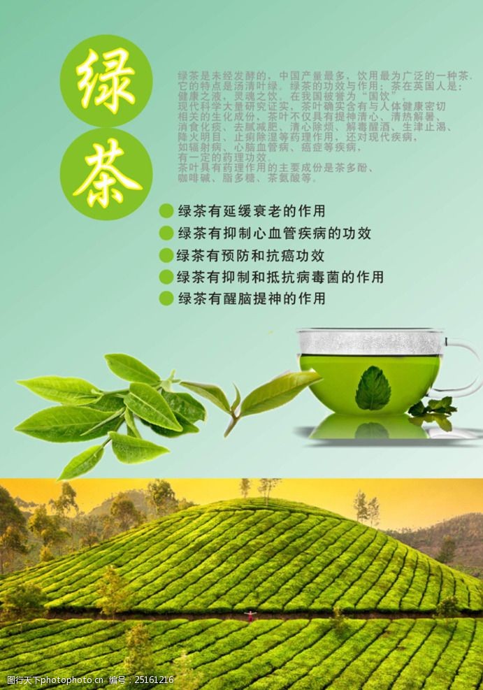 春茶图片绿色海报