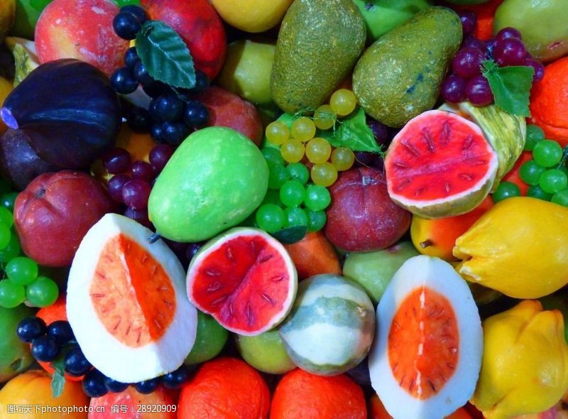 各种色系新鲜水果