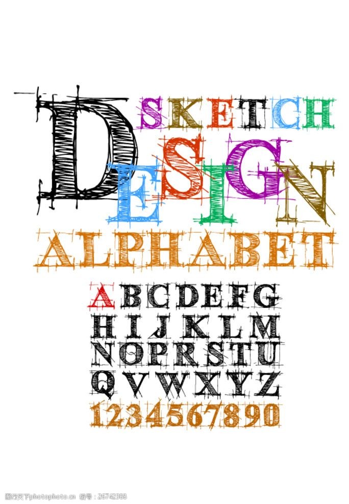 26个大写字母字母设计图